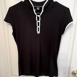 INC International Concepts Black Top with White Trim